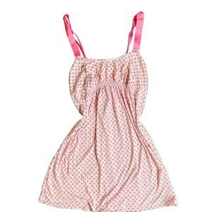 Y2K Vintage Betsey Johnson Gray and Pink Heart Nightie